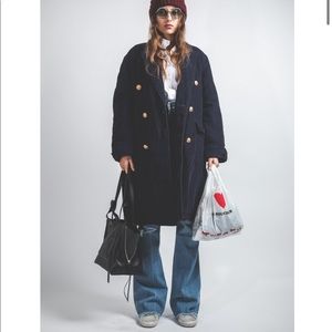 Denimist Peak Lapel Coat Midnight